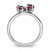 Rhodium-Plated Sterling Silver Stackable Expressions Cr Lab-Created Ruby & Cr Lab-Created Sapphire Butterfly Ring, 2.25 mm - View 2