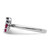 Rhodium-Plated Sterling Silver Stackable Expressions Cr Lab-Created Ruby & Cr Lab-Created Sapphire Butterfly Ring, 2.25 mm - View 3
