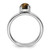 Sterling Silver Stackable Expressions Tigers Eye Rhodium-Plated Ring, 2.5 mm - View 2