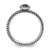 Sterling Silver Stackable Expressions Checker-Cut Amethyst Antiqued Ring, 2.5 mm - View 2