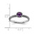 Sterling Silver Stackable Expressions Checker-Cut Amethyst Antiqued Ring, 2.5 mm - View 5