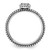 Sterling Silver Stackable Expressions Checker-Cut White Topaz Antiqued Ring, 2.5 mm - View 2