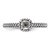 Sterling Silver Stackable Expressions Checker-Cut White Topaz Antiqued Ring, 2.5 mm - View 4