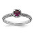 Sterling Silver Stackable Expressions Checker-Cut Rhodolite Garnet Ring, 2.5 mm
