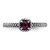 Sterling Silver Stackable Expressions Checker-Cut Rhodolite Garnet Ring, 2.5 mm - View 4