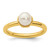 Sterling Silver Stack Exp. White Cultured Freshwater Pearl Gold-Tone Ring, 2.5 mm