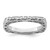 Sterling Silver Stackable Expressions Polished Rhodium-Plated Square Ring, 2.25 mm - QSK755