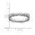 Sterling Silver Stackable Expressions Polished Rhodium-Plated Square Ring, 2.25 mm - QSK755 - View 4
