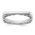 Sterling Silver Stackable Expressions Polished Rhodium-Plated Square Ring, 2.25 mm - QSK781