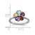 Rhodium-Plated Sterling Silver Stackable Expressions Gemstone & 0.01ct Diamond Ring, 2.25 mm - View 5