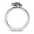 Rhodium-Plated Sterling Silver Stackable Expressions Amethyst Ring, 2.5 mm - View 2