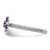 Rhodium-Plated Sterling Silver Stackable Expressions Amethyst Ring, 2.5 mm - View 3