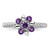 Rhodium-Plated Sterling Silver Stackable Expressions Amethyst Ring, 2.5 mm - View 4