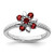 Rhodium-Plated Sterling Silver Stackable Expressions Garnet Ring, 2.5 mm