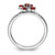 Rhodium-Plated Sterling Silver Stackable Expressions Garnet Ring, 2.5 mm - View 2