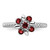 Rhodium-Plated Sterling Silver Stackable Expressions Garnet Ring, 2.5 mm - View 4
