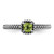 Sterling Silver Stackable Expressions Checker-Cut Peridot Antiqued Ring, 2.5 mm - View 4