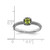 Sterling Silver Stackable Expressions Checker-Cut Peridot Antiqued Ring, 2.5 mm - View 5