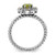 Rhodium-Plated Sterling Silver Stackable Expressions Peridot, Citrine & 0.02ct Diamond Ring, 2.5 mm - View 2