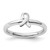 Rhodium-Plated Sterling Silver Stackable Expressions Awareness Ribbon Ring, 2.25 mm
