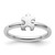 Sterling Silver Stackable Exp. Rhodium-Plated Awareness Puzzle Piece Ring, 2.5 mm
