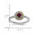 Rhodium-Plated Sterling Silver & 14K Two-Tone Gold Stackable Expressions Rhodolite Garnet Ring, 2.25 mm - View 5