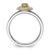 Rhodium-Plated Sterling Silver & 14K Two-Tone Gold Stackable Expressions Peridot Ring, 2.25 mm - View 2