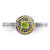 Rhodium-Plated Sterling Silver & 14K Two-Tone Gold Stackable Expressions Peridot Ring, 2.25 mm - View 4