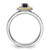 Rhodium-Plated Sterling Silver & 14K Two-Tone Gold Stackable Expressions Lab-Created Sapphire Ring, 2.25 mm - View 2