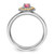 Rhodium-Plated Sterling Silver & 14K Two-Tone Gold Stackable Expressions Pink Tourmaline Ring, 2.25 mm - View 2