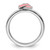 Rhodium-Plated Sterling Silver Stackable Expressions Pink Enameled Awareness Ribbon Ring, 2.25 mm - View 2