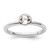 Rhodium-Plated Sterling Silver Stackable Expressions High 5 mm April Crystal Ring