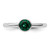 Rhodium-Plated Sterling Silver Stackable Expressions High 5 mm May Crystal Ring - View 4