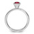 Rhodium-Plated Sterling Silver Stackable Expressions High 5 mm July Crystal Ring - View 2