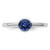 Rhodium-Plated Sterling Silver Stackable Expressions High 5 mm September Crystal Ring - View 4