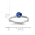 Rhodium-Plated Sterling Silver Stackable Expressions High 5 mm September Crystal Ring - View 5
