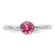 Rhodium-Plated Sterling Silver Stackable Expressions High 5 mm October Crystal Ring - View 4