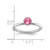 Rhodium-Plated Sterling Silver Stackable Expressions High 5 mm October Crystal Ring - View 5