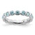 Rhodium-Plated Sterling Silver Stackable Expressions March Crystal Ring, 3.5 mm