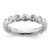 Rhodium-Plated Sterling Silver Stackable Expressions April Crystal Ring, 3.5 mm