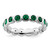 Rhodium-Plated Sterling Silver Stackable Expressions May Crystal Ring, 3.5 mm