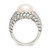 Shey Couture Sterling Silver Antiqued Cultured Freshwater Pearl and 0.1ct Diamond Ring - View 2
