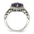 Shey Couture Sterling Silver with 14K Accent Antiqued Cushion Amethyst Ring, 2.5 mm - View 2
