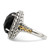 Shey Couture Sterling Silver with 14K Accent Antiqued Checkerboard-Cut Black Onyx Ring, 19.5 mm Top Length, 16.5 mm Top Width - View 3
