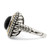 Shey Couture Sterling Silver with 14K Accent Antiqued Cabochon Black Onyx Ring - View 3
