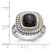 Shey Couture Sterling Silver with 14K Accent Antiqued Cabochon Black Onyx Ring - View 4
