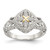 Shey Couture Sterling Silver Rhodium-Plated with 14K Accent 0.06ct Diamond Ring