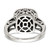 Shey Couture Sterling Silver with 14K Accent Antiqued Checkerboard-Cut Black Onyx Ring, 16 mm Top Length, 15 mm Top Width - View 6