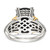 Shey Couture Sterling Silver with 14K Accent Antiqued Black Onyx and White 0.1ct Diamond Ring - View 6