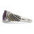 Shey Couture Sterling Silver with 14K Accent Antiqued 0.06ct Diamond and Cushion Amethyst Ring - View 3